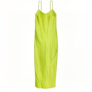 NWT Victoria’s Secret Lime Satin Long Slip Dress